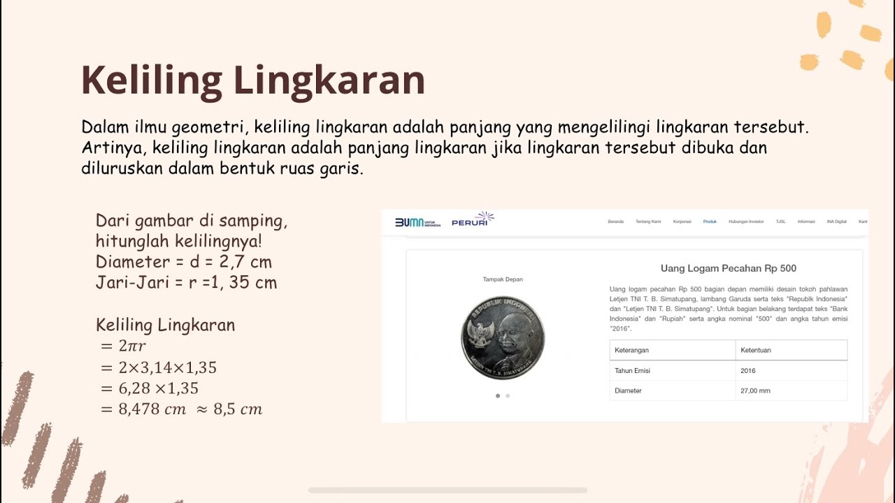 Keliling dan Luas Lingkaran - Matematika SMP/SMA/SMK
