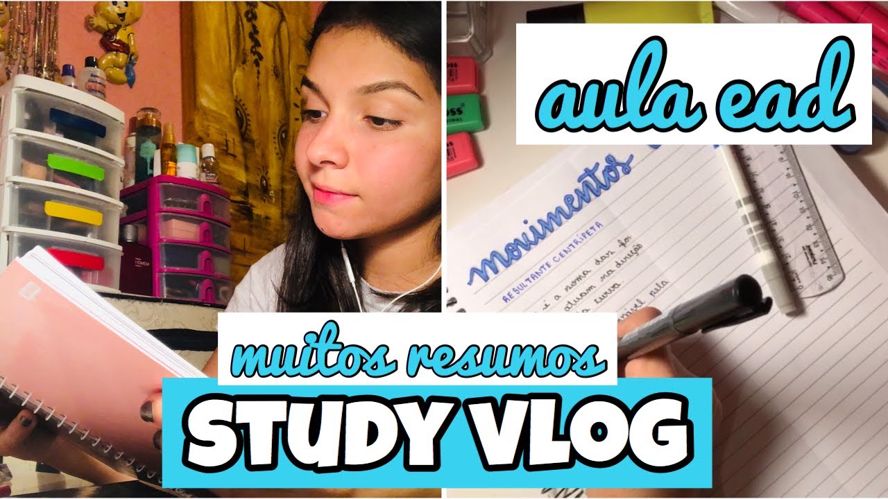 STUDY VLOG #6 || aulas EAD e muitos resumos (TUDO EM CASA)