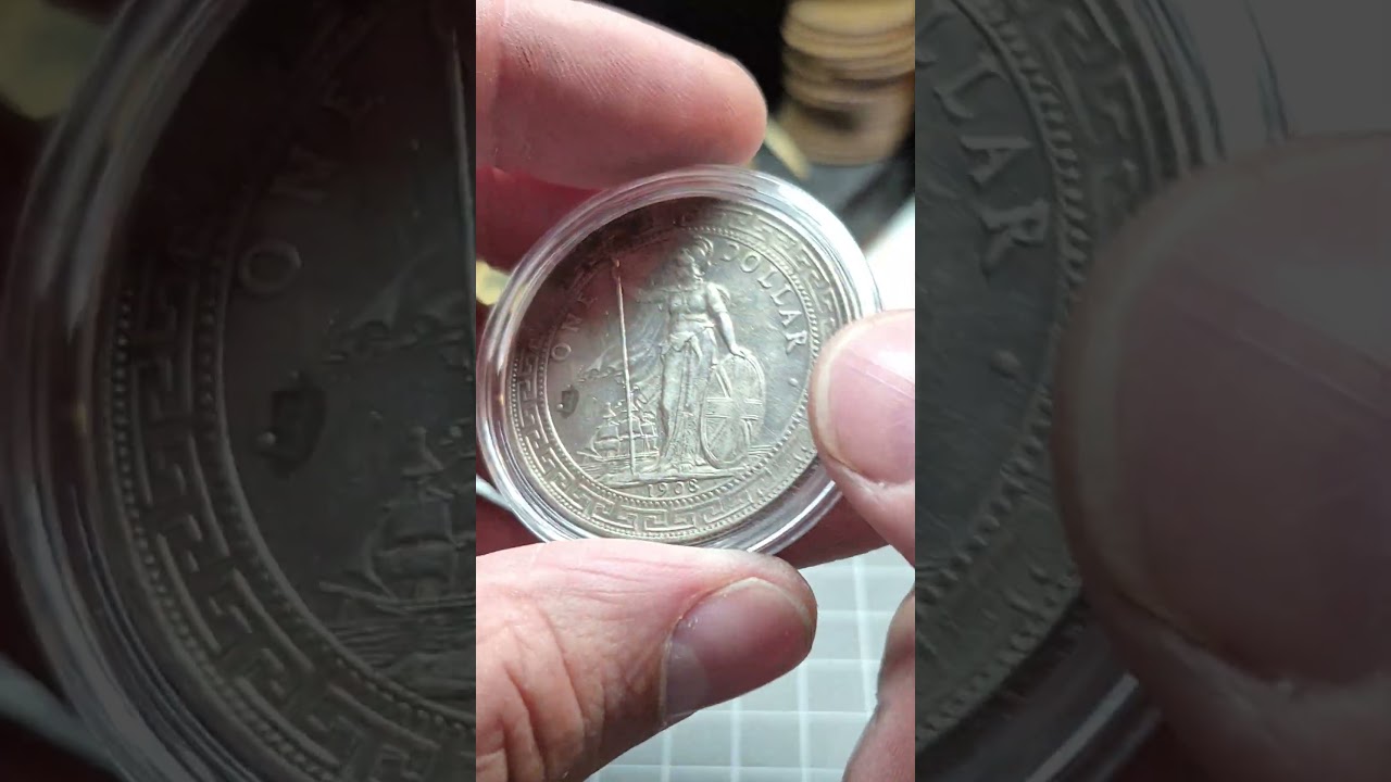 British Trade Dollar 1908 90% Silver.