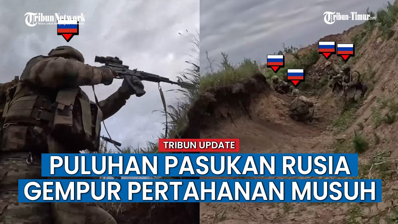 Pasukan Rusia dengan Senapan hingga Peluncur Granat Serang Pertahanan Militer Ukraina