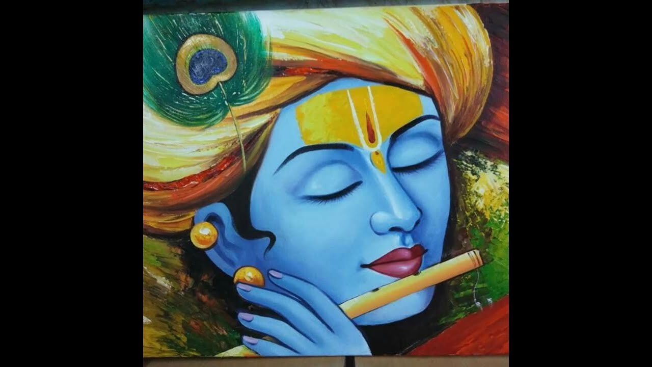Glass painting for beginners || kanha paintings || step by step tutorial for beginners