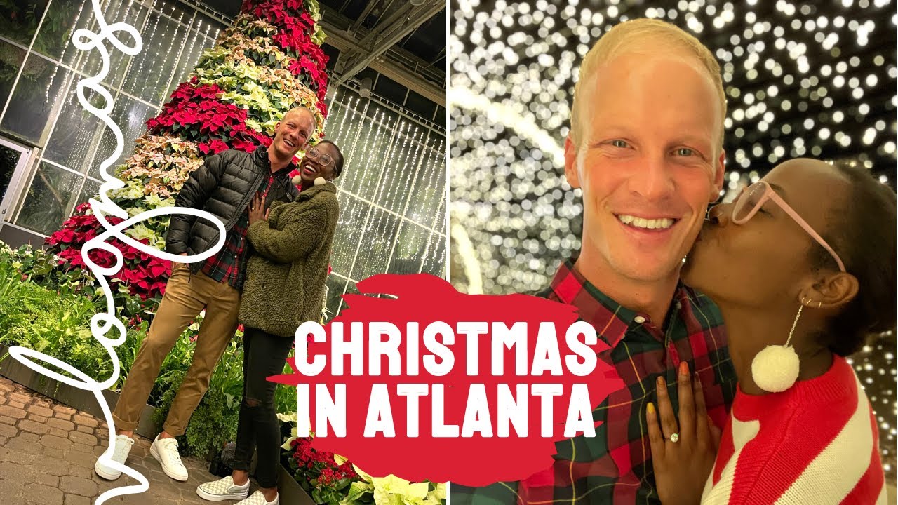 BEST Christmas Lights in Atlanta!  | atlanta botanical gardens & atl lights | Couples Vlogmas Ep.2