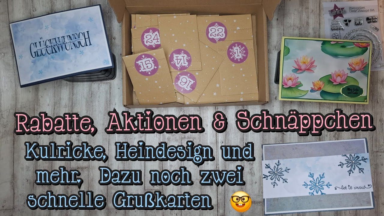 Black deals, Rabatte, Schnäppchen + zwei einfache Grußkarten-Ideen (Kulricke,  Heindesign u. mehr)