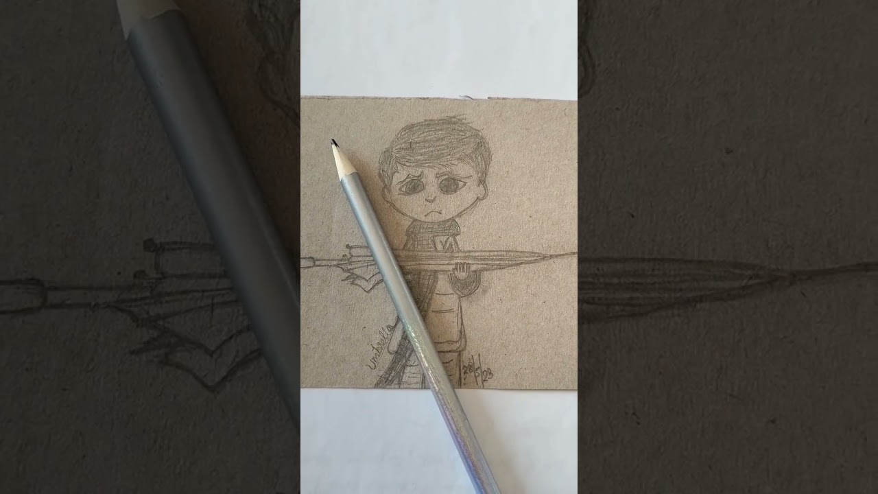 feeling lonely# drawing after a long time#Umbrella shot film#