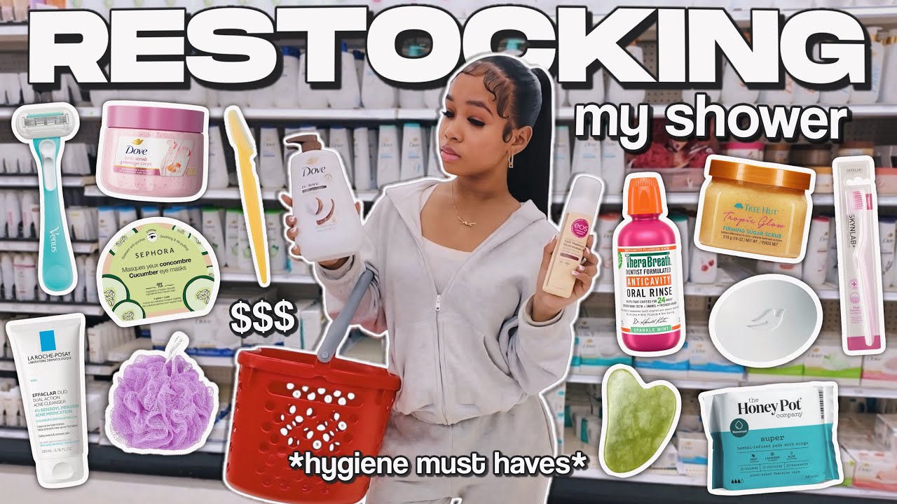 RESTOCKING MY SHOWER | *hygiene & self care shopping* 