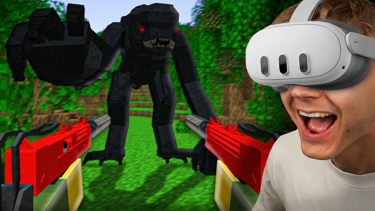 GRUSEL MOBS MIT WAFFEN JAGEN IN VR MINECRAFT mit @KiruMinecraft  ...