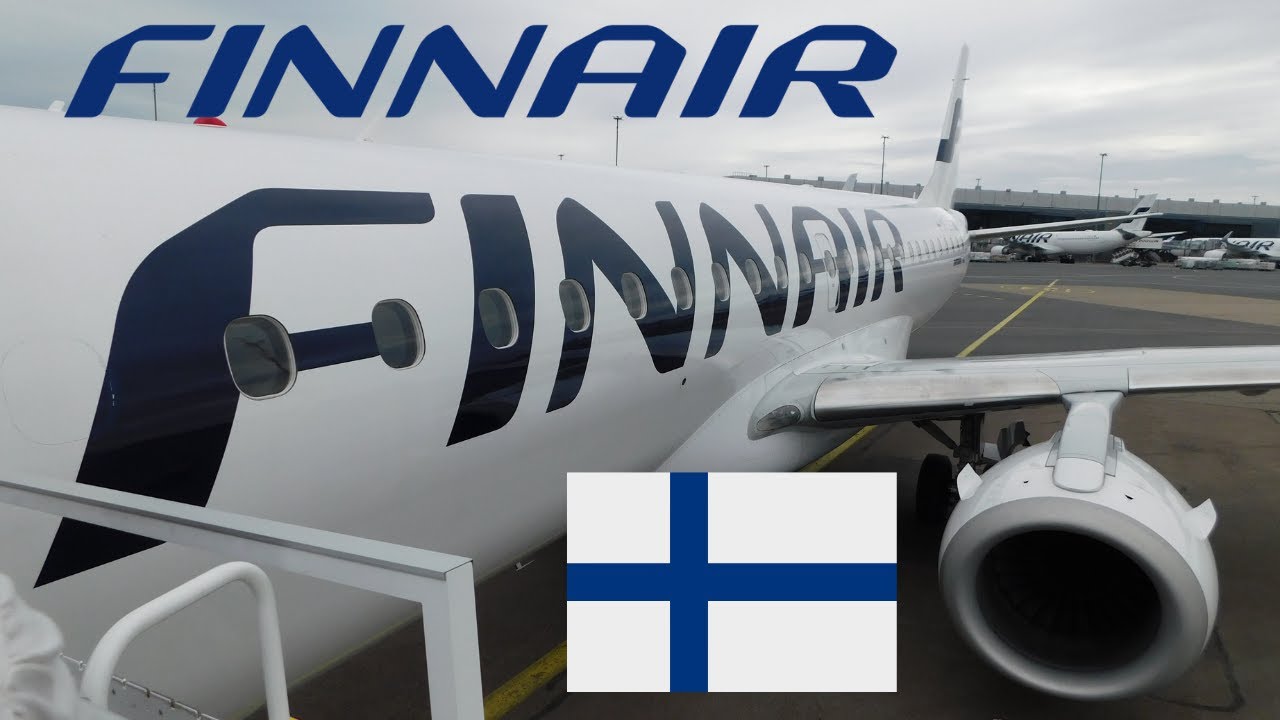 NO CARRY-ON BAGGAGE ALLOWED! Finnair Embraer 190 afternoon departure from Helsinki