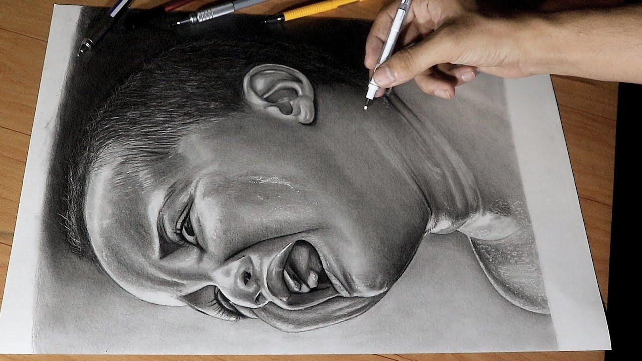 Drawing A crying Child - Timelapse