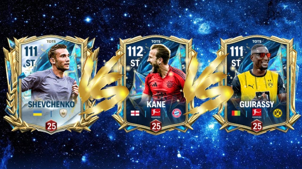 BATTLE PLAYERS: Andriy Shevchenko 107 ST 🆚 Harry Kane 108 ST 🆚 Serhou Guirassy 107 ST