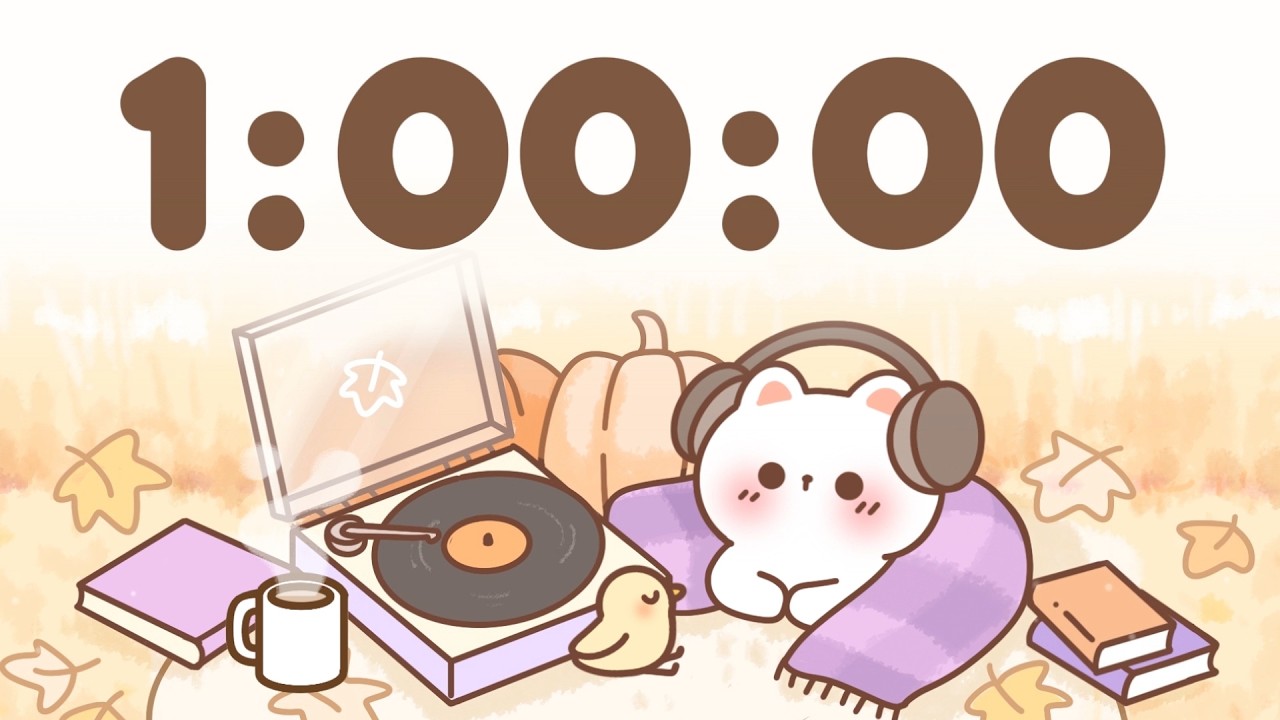 60-minutowy timer 🐱 1-godzinny timer do nauki, kt&oacute;ry pomaga skupić się na zajęciach