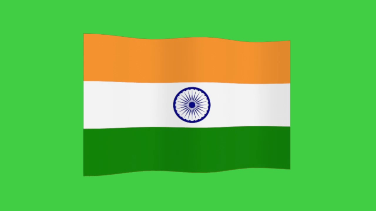Indian Flag green screen
