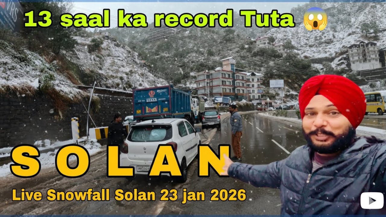 23-01-2026 LATEST SNOWFALL UPDATE SOLAN Temperature -6 // SHIMLA // KUFRI #livesnow 