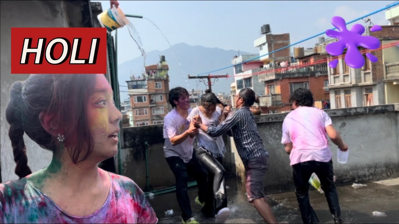 Holi with  @TheCartoonzCrew 🤭 | SUPER FUN 😝 | Angel Rai ❤️