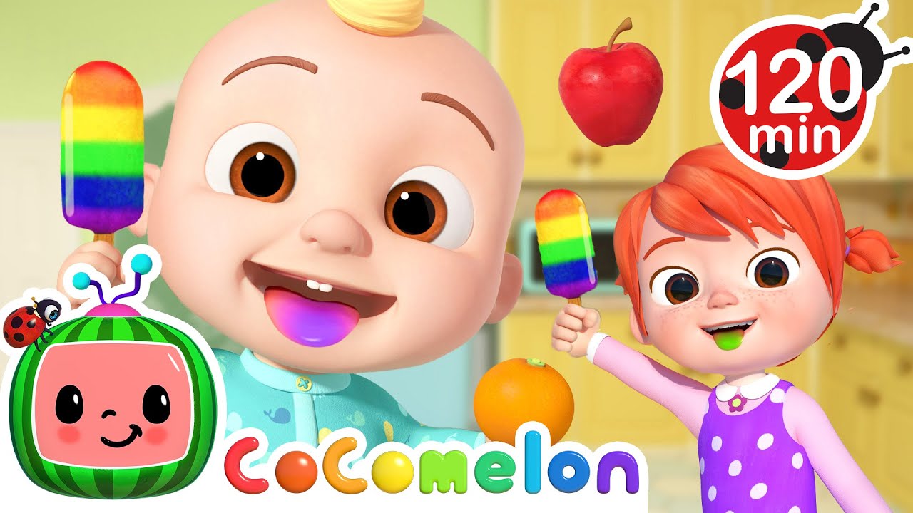 Rainbow Fruit Color Popsicles! 🍦🍓🌈 More Popular CoComelon Nursery Rhymes + Summer Songs for Kids
