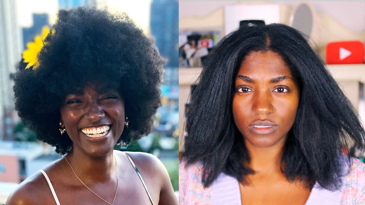I TOLD Y’ALL. IT'S SILK PRESS O’CLOCK. | Curly to Straight Transformation on 4C Hair. NO HEAT DAMAGE