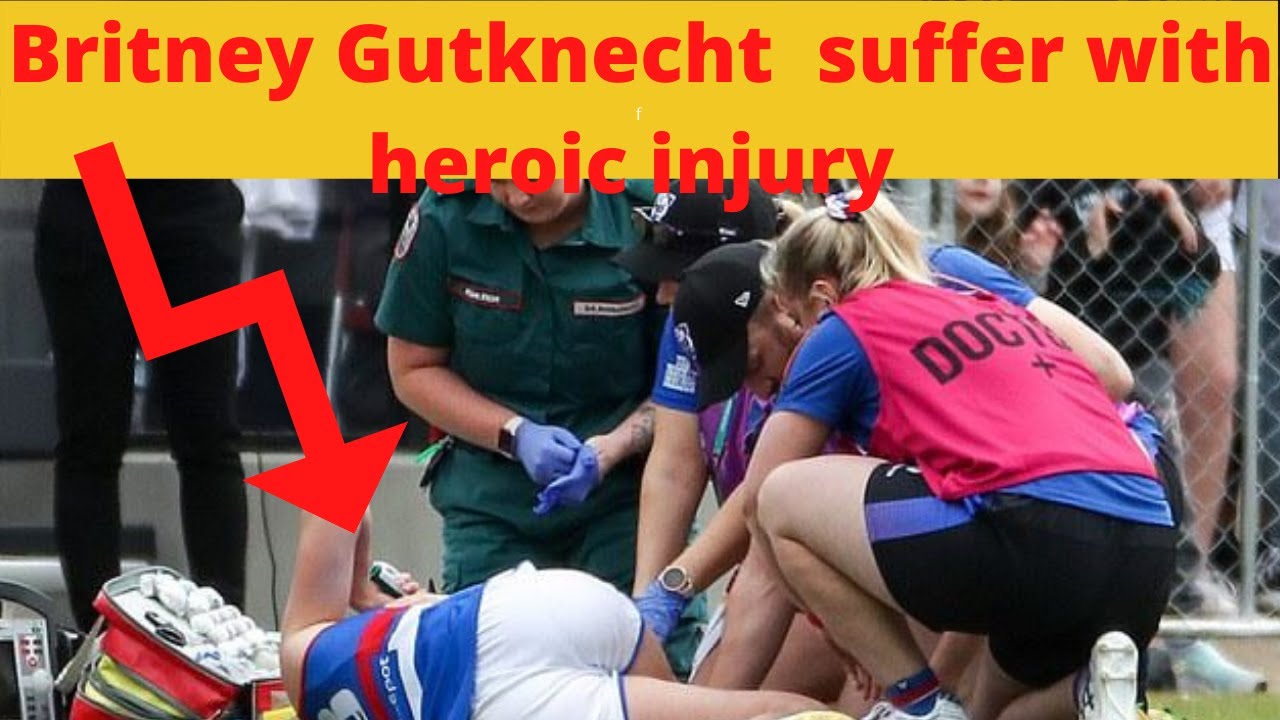 Britney Gutknecht Western Bulldogs suffer with heroic injury