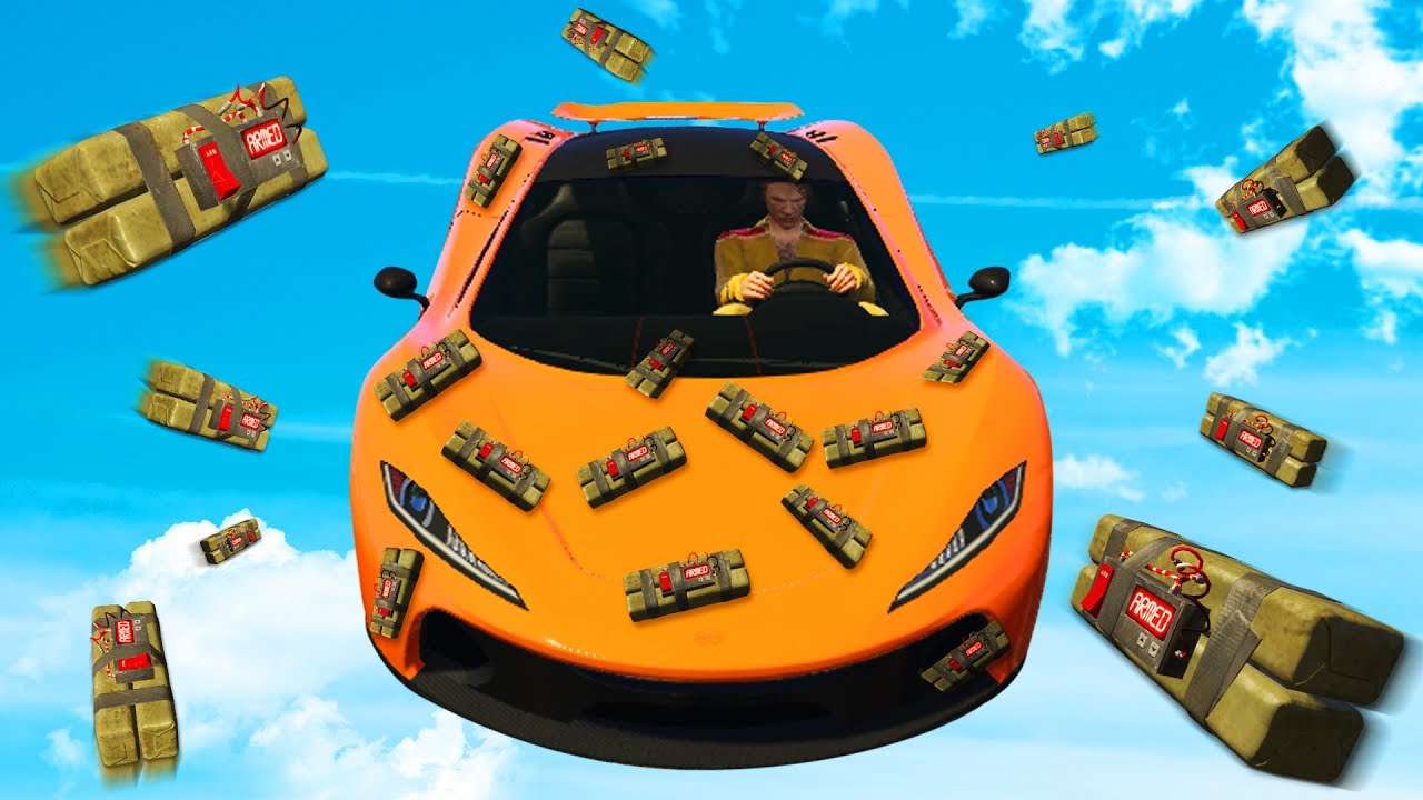CRAZY MID AIR STICKY BOMB! (GTA 5 Funny Moments)