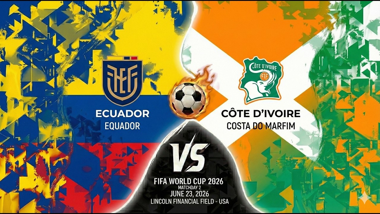 Equador 1 x 0 Costa do Marfim (Grupo E) 1ª Rodada FIFA World Cup 2026™