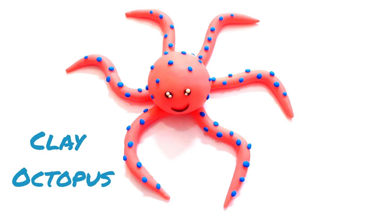 Polymer clay Octopus | How to make octopus with clay for children | clay animal | clay modelling