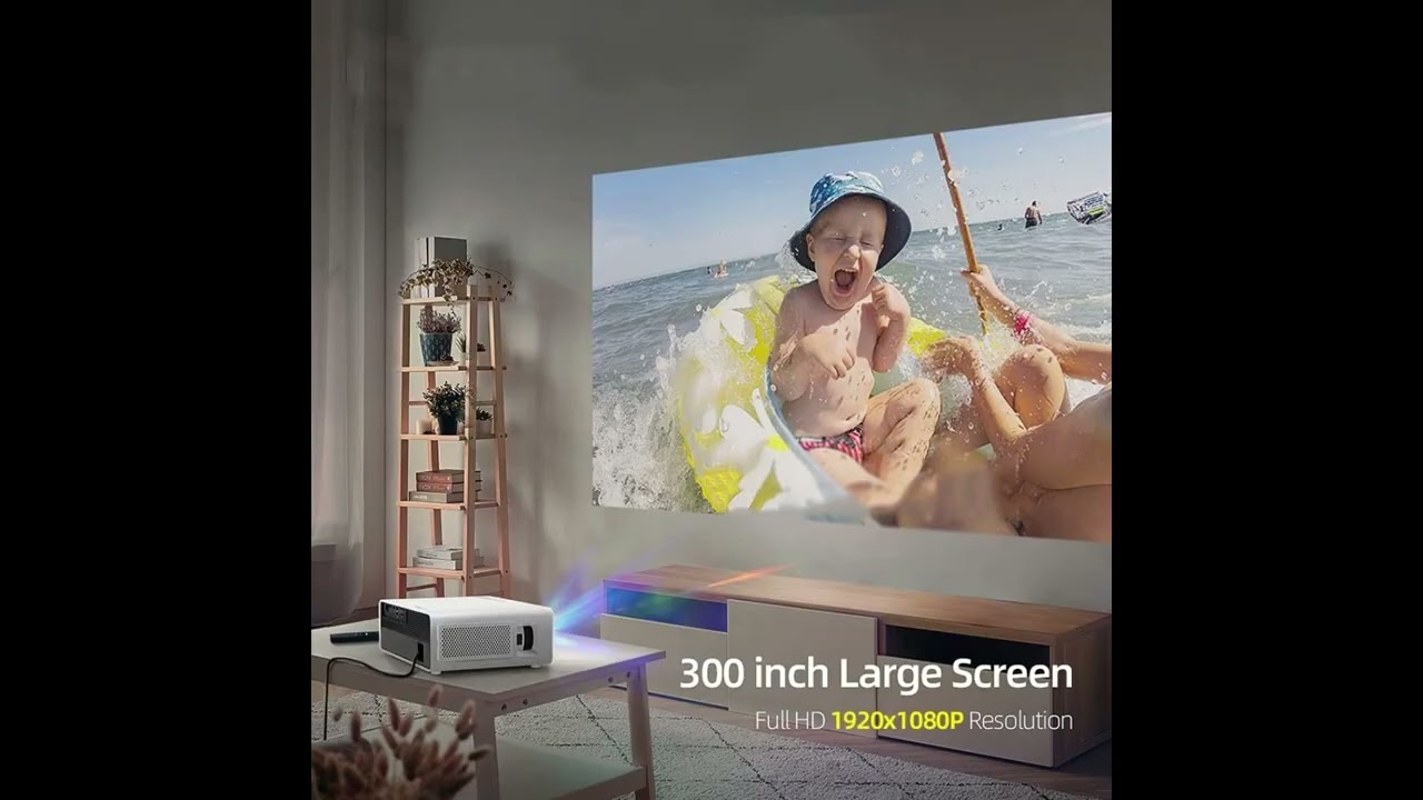 Brightest Home Cinema Projector 2026 – 7500 Lumens, 4K Video Beamer