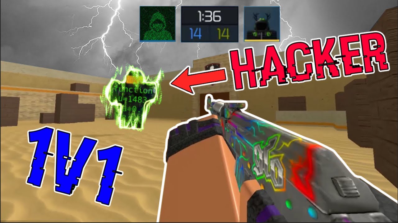 1v1ing a HACKER in Counter Blox (Super Close Game)