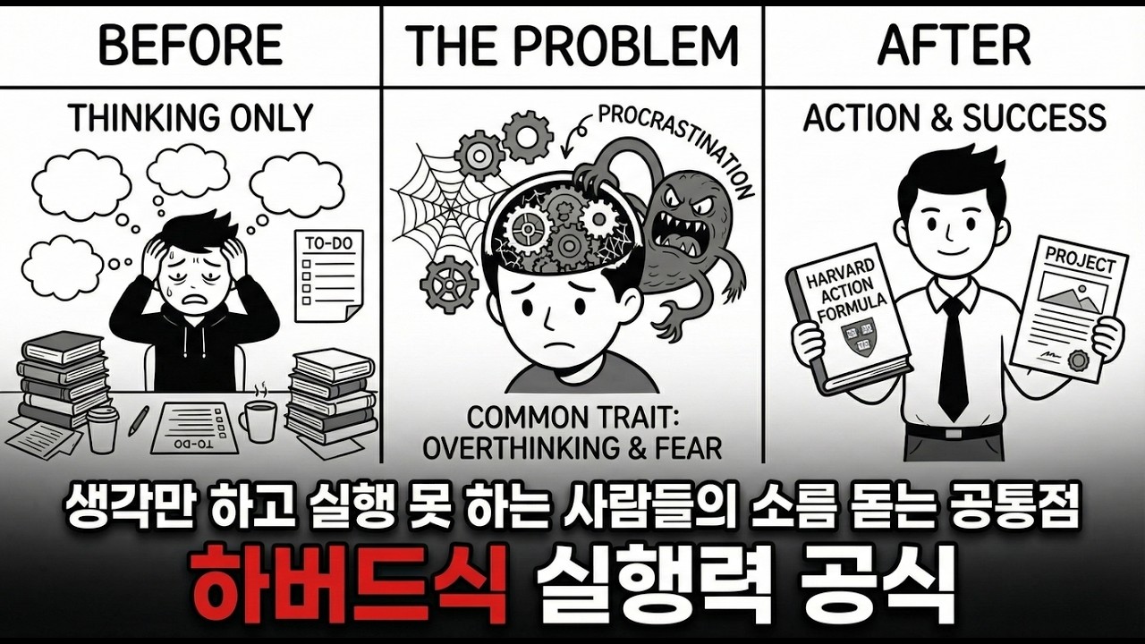 생각만 하고 실행 못 하는 사람들의 소름 돋는 공통점 (feat. 하버드식 실행력 공식)