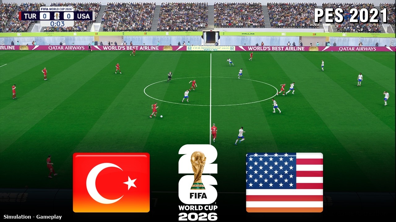 TURKEY vs USA | FIFA World Cup 2026 | 25 June 2026 | SIMULATION PES 2021 Gameplay
