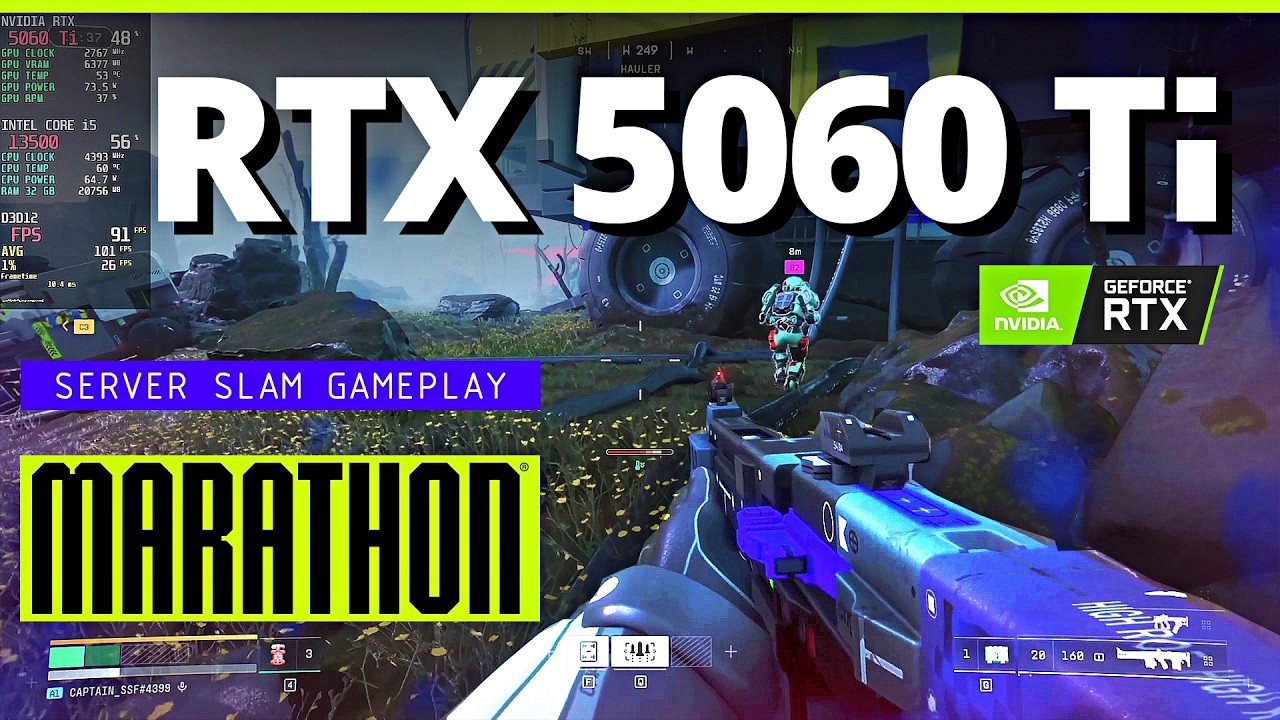 Marathon PC Benchmark🔥 RTX 5060 Ti Performance Test  Server Slam Gameplay 1080p