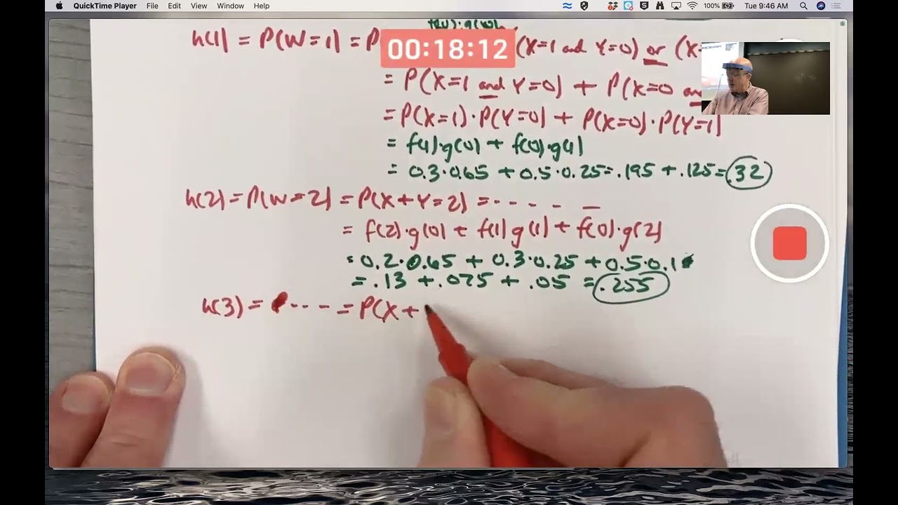 Discrete Convolution Examples (Sum of Random Variables) Compare w/ Moment Generating Function Method