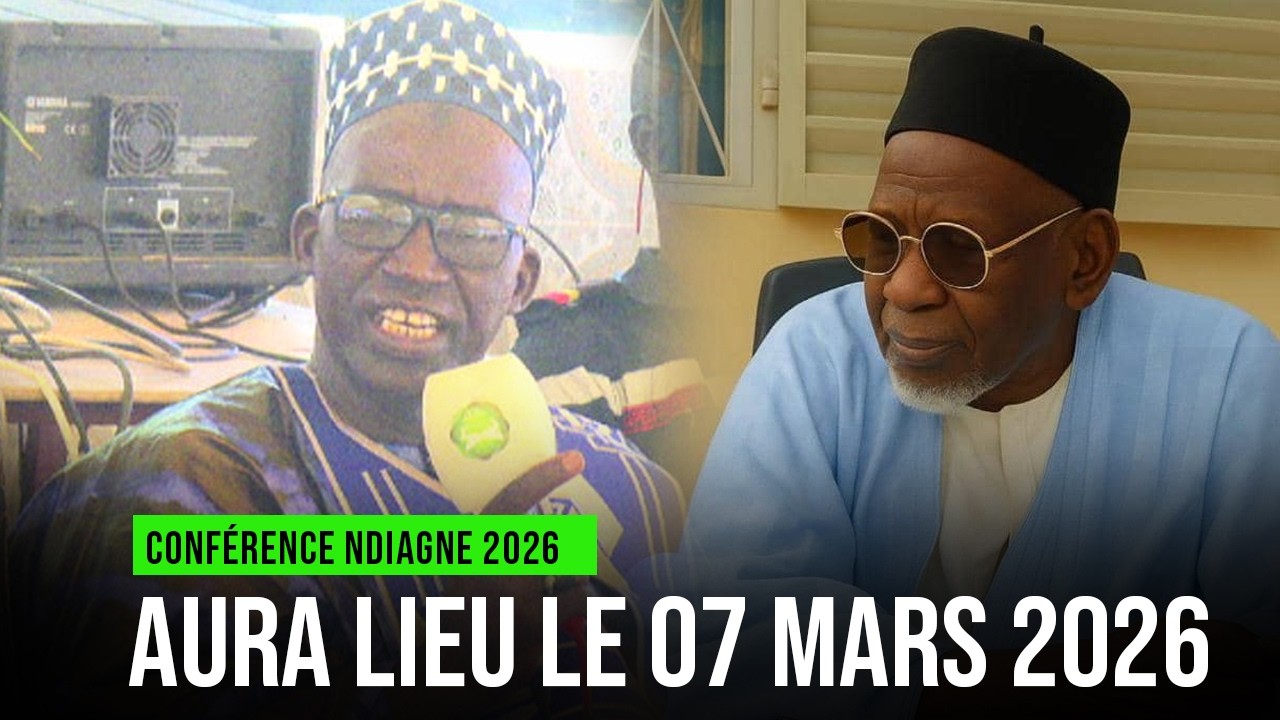 annonce conference Ndiagne Medoune 2026 : Aura lieu le 07 Mars 2026 (Parainé par MAME MOUSTAPHA FALL