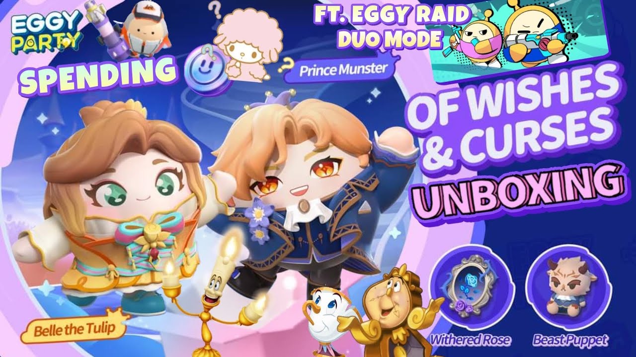 EGGY PARTY | UNBOXING BELLE AND PRINCE MUNSTER + FT. EGGY RAID DUO MODE GAMEPLAY