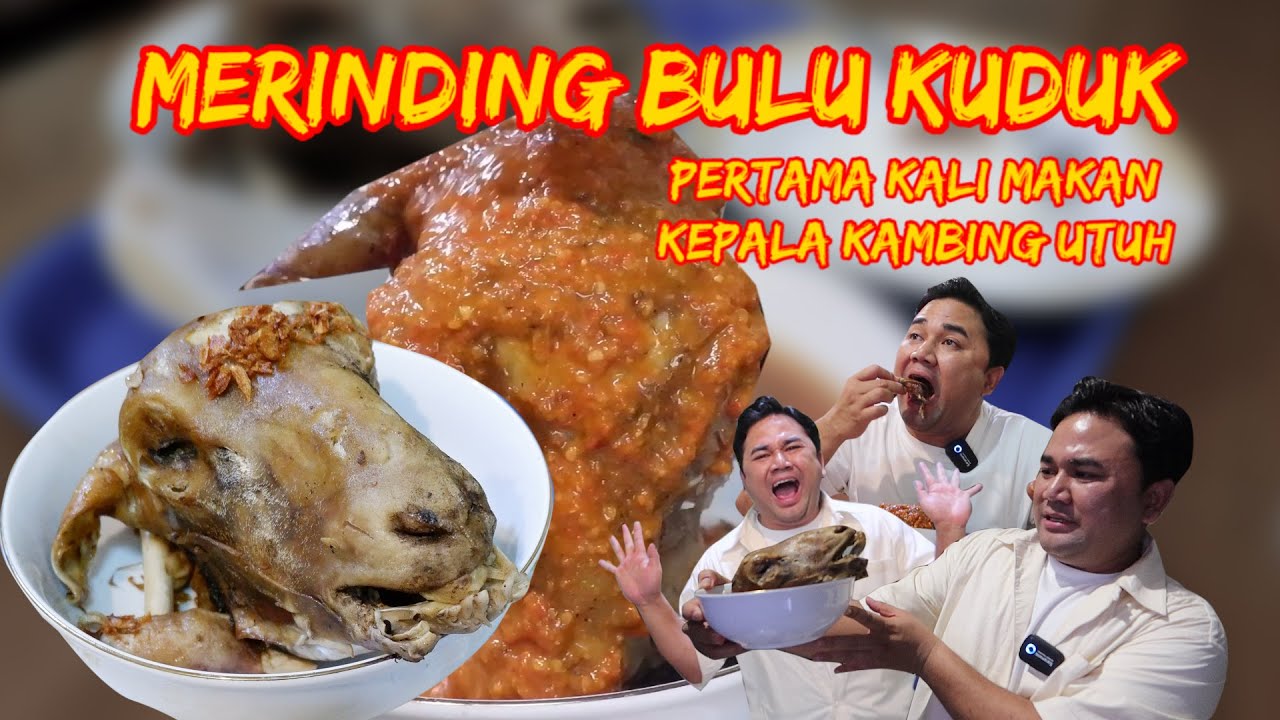 EKSTRIM🔥PERTAMA KALI MAKAN K3P4L4 KAMBING UTUH BUMBU MERCON‼️KAGET BANGET PAS MAKAN MATA KAMBING‼️