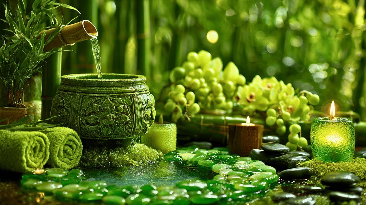 Calming Piano Spa Music 🌿 Water Sounds for Deep Sleep, Stress Relief, and Relaxing Meditation