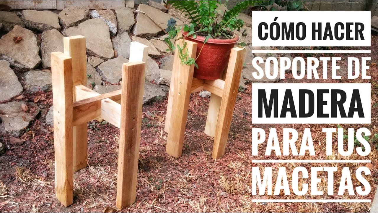 Como hacer soporte de madera para macetas