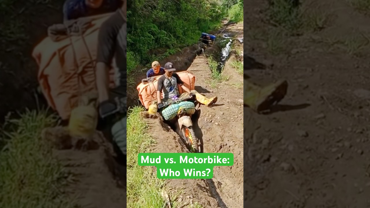 Грязь против мотоцикла: кто победит? #Мотоцикл #Внедорожник #MudChallenge #DeliveryFails #SendIt ...