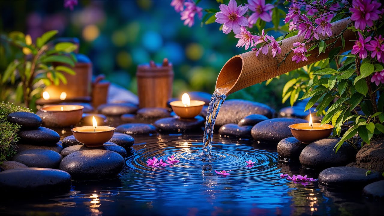 Peaceful Music to Relieve Stress & Anxiety 🌿 Healing Piano + Bamboo Water, Deep Sleep 😴