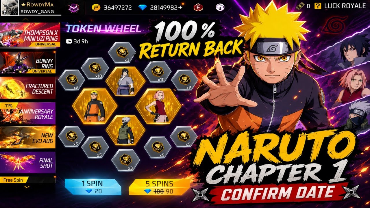 💥😍 NARUTO CHAPTER 1💥100% CONFIRM RETURN BACK 💥😍CONFIRM DATE 👍🏼 NARUTO BUNDLE || LESS IN MORE DIAMOND