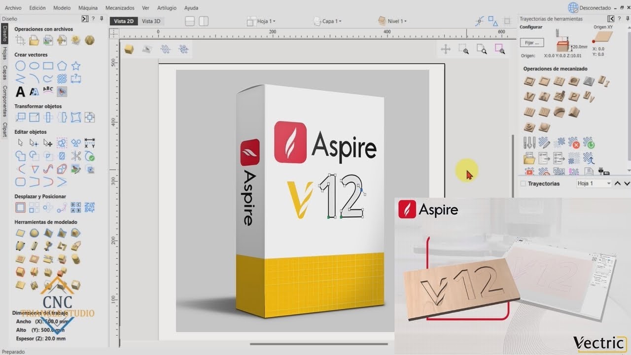 ¡Descubre las Nuevas Funciones de Vectric Aspire 12! 🚀