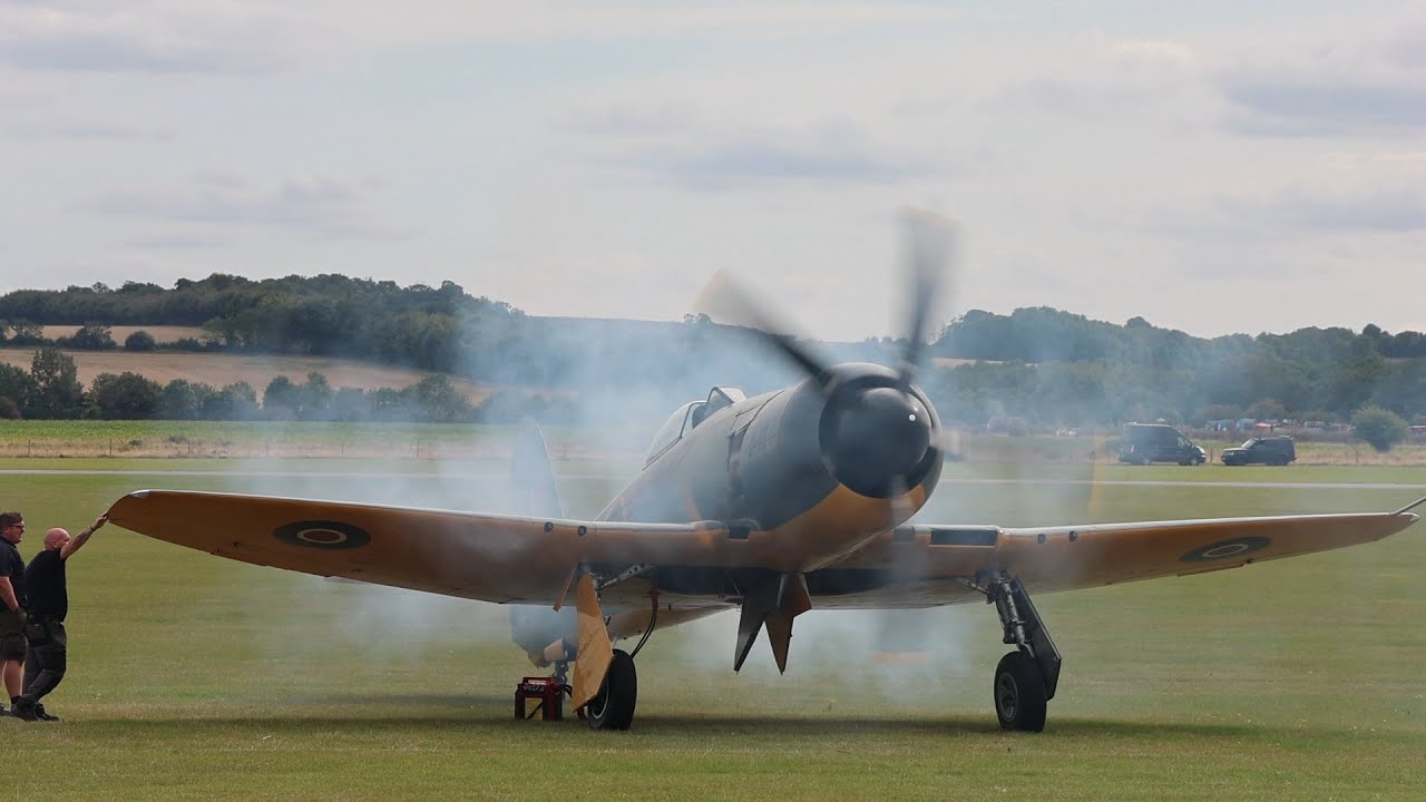Duxford, September 2025: Thunderbolt and Fury, with Bristol Blenheim flying and B-17 landing