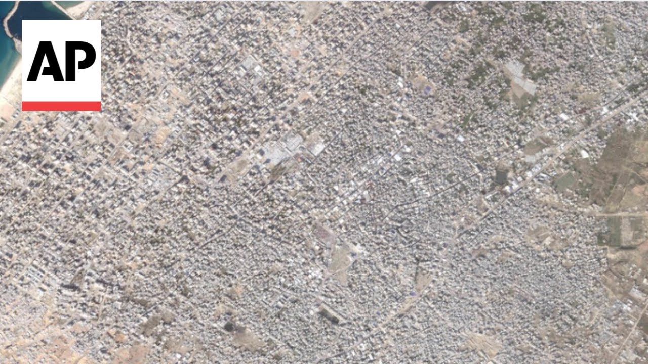 Satellite photos show the Gaza Strip before and after the Israel-Hamas war