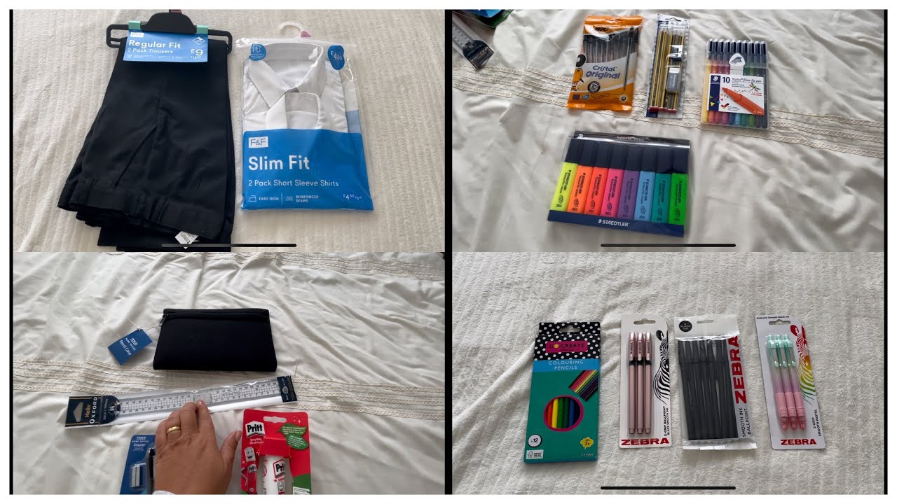 De ce are nevoie un scolar in Anglia Cumpărături pentru scoala Haul Back to School