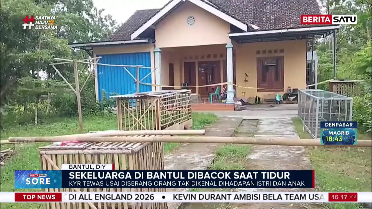 Geger! Pria di Bantul Tewas Dibacok Orang Tak Dikenal di Depan Anak Istri #Beritasatu