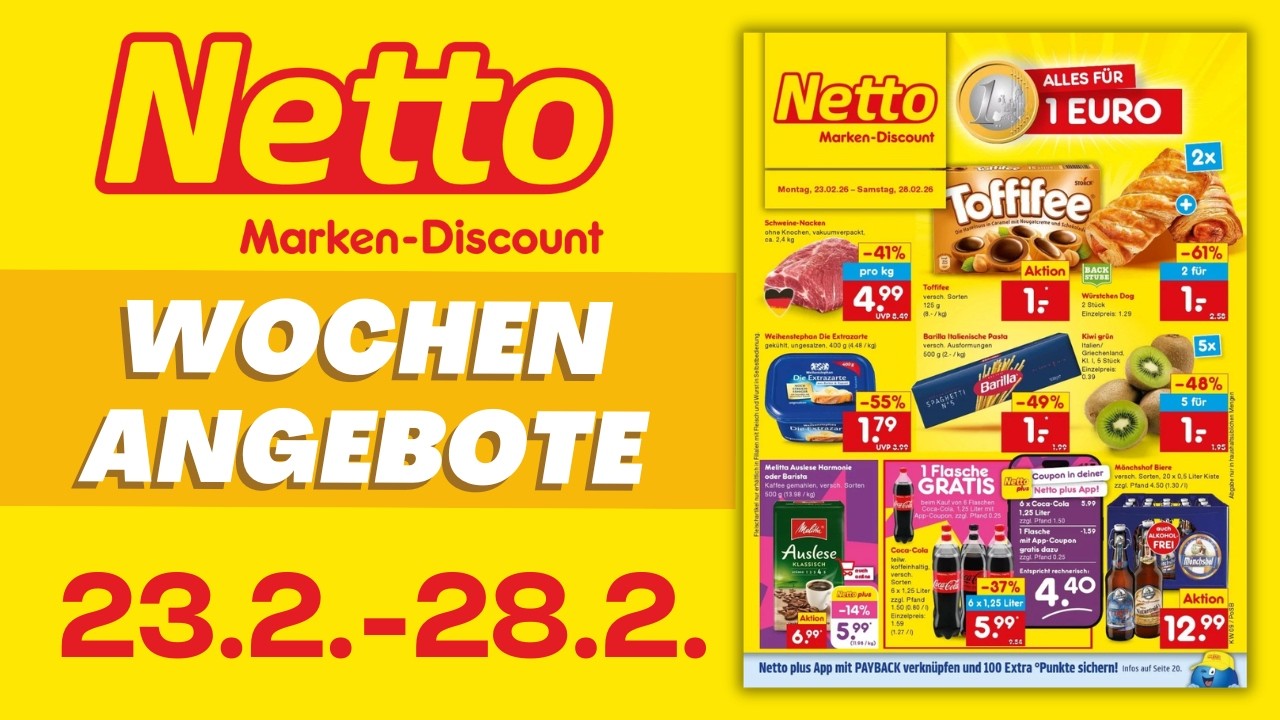 NETTO Prospekt aktuell 📄 Angebote gültig ab Montag 23.2.2026 | Prospekt Check #NETTO