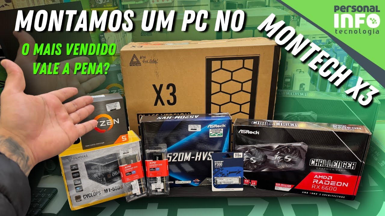 Gabinete Montech X3: 6 COOLERS de fábrica por esse preço? Testamos tudo!