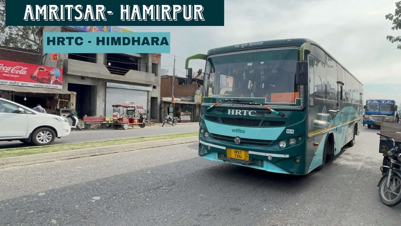 Hrtc | Hamirpur to Amritsar | Himdhara ac bus journey | vlog Hindi | Superfast hrtc | ✈️⚡️