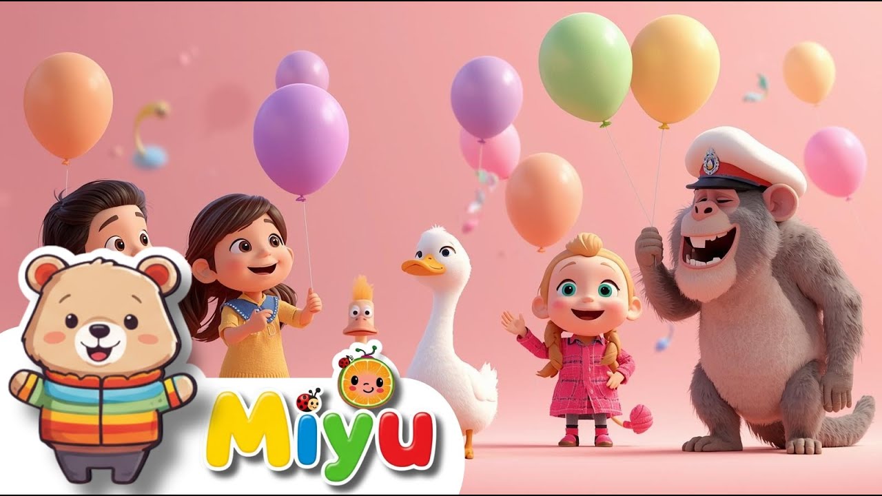 🎵✨ Découvre Tes Mains, Tes Pieds et Tes Rires avec Miyu - Chansons Pour Enfants ! 🦆🐒👮