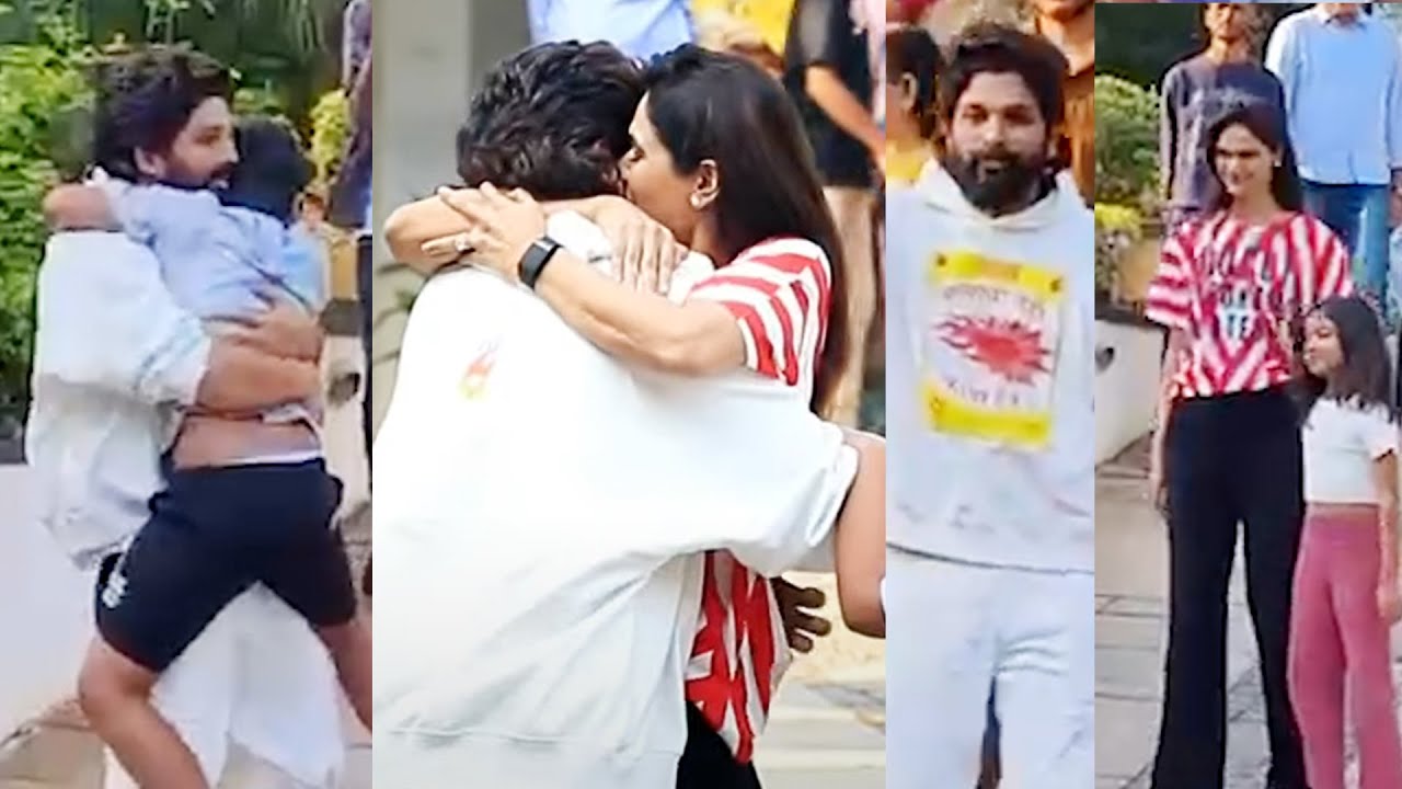 Allu Arjun Emotional Moments With his Family After Releasing From Jail | #pushpa2 | #AlluArjunArrest