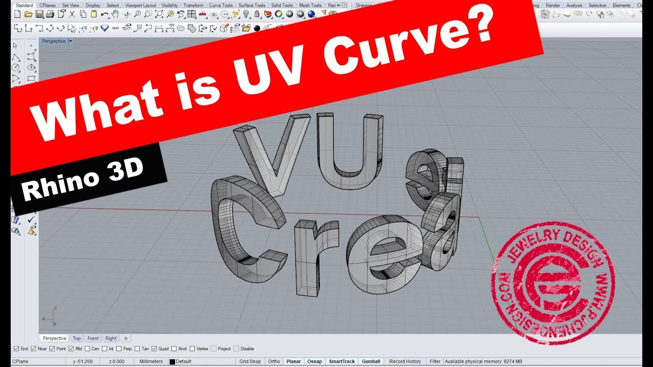 Методика Rhino 3D CAD №10: Что такое UV-кривая в Rhino 3D? (с китайскими субтитрами)