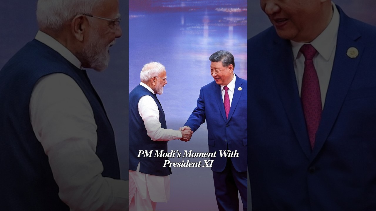 PM Modi Shakes Hands With Chinese President Xi Jinping & Iranian President Pezeshkian