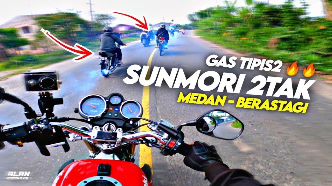 GAS TIPIS2🔥🔥 SUNMORI NINJA 2 TAK VS RX KING MEDAN - BERASTAGI